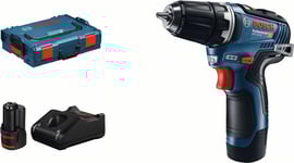 Bosch Borrskruvdragare GSR 12-35 med 2st 3,0Ah batterier och laddare GAL 12V-40