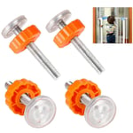 Lazz1on 4 Pack Pressure Mounted Baby Gates Threaded Spindle Rods M10 (10mm) Screw Bolts Kit for Stair Gates Dog Gate