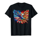 Bald Eagle of Freedom 4th July Boy Men USA Flag American Day T-Shirt