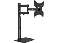 Maclean Mc-771A Tv-Stativ Med Dvd-Hylla, Monitor- Eller Tv-Stativ Med Hylla, Vesa 200X200 , 23"-43", 25Kg, Svart