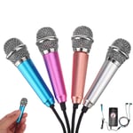 Mini Microphone Vocal/Instrument Portable pour Téléphone Portable Ordinateur Portable Apple iPhones Sumsung Android, Rouge
