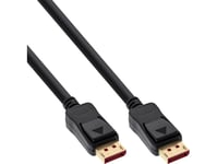 Inline 110 Bulkpack Displayport 1.4-Kabel Svart - Guldpläterade Kontakter - 0,5 M (B-15355)