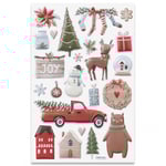 Hobby and Crafting Fun Stickers Puffy - Julmotiv III 14x21 cm