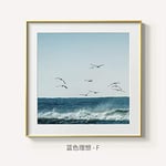 Ami0707 Seascape Sky Sea landscape Clouds Canvas Painting Poster Print HD Modern Wall Art Pictures For Living Room home deco 50x50cm(Noframe) BlueF
