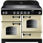 Rangemaster Classic CLA110EICR/C 110cm Electric Range Cooker with Induction Hob - Cream / Chrome - A/A Rated