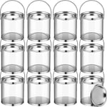 12pcs Clear Candy Containers With Lid Paint Can Supplies Paint Bucket  Home