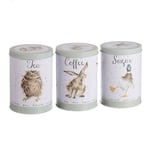 Wrendale Designs Sage Tea, Coffee & Sugar Canisters - Wedding / Engagement Gift