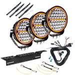 Extraljus Strands Siberia Night Ranger 9 - Rund / 23 cm / 170W, 3 st - Komplett paket