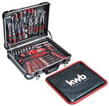 kwb Mallette à outils, jeu d'outils de 80 pièces, en aluminium robuste, verrouillable, rembourrée avec des inserts d'outils en mousse, jeu d'outils de qualité supérieure