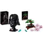 LEGO 10281 Icons Bonsai Tree Set for Adults, Home Décor DIY Projects &  75304 Star Wars Darth Vader Helmet Display Building Set for Adults, Collectible Gift Model