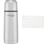Thermos 181114 ThermoCafé Stainless Steel Flask, Multicolour, 0.35 L & Westcott E-10620 00 Lettering Stencil Capital and Numbers 20 mm Light Blue