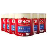 Kenco Rich Roast Instant Coffee Tin  6 x 750g - 415 Servings Per Tin