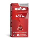 Lavazza, Qualità Rossa, Nespresso Compatible Aluminium Capsules, Zero CO2 Impact, 1 Pack of 10 Capsules