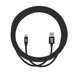 Juice USB Type C 2m Charger and Sync Cable for Samsung Galaxy S20, S10, S9, S8, S20 Plus, Huawei P30, P20,Sony, Apple Ipad 2020, Pro 2020, Air 2020 - Black