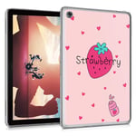 Yoedge Case Design for Huawei Mediapad M5 Lite 10（BAH2-W19/L09/W09）-Cover Silicone Soft Clear with Print Cute Pattern Shockproof Back Protective Tablet Cases for Huawei Mediapad M5 Lite10, Strawberry