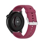 Huawei Watch GT2 46mm / GT - Premium sport silikon klockarmband 22 mm Vinröd