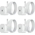 Laddare för Samsung - Snabbladdare 25W USB-C - Adapter+Kabel 2m Vit 4-Pack Samsung 25W