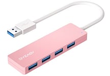 BYEASY Hub USB, répartiteur USB pour Ordinateur Portable, hub USB 3.0, multiport USB, Transfert de données Rapide, hub USB 4 Ports Compatible avec PC Windows, Mac, imprimante, Disque Dur Mobile