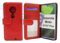 Skimblocker Plånboksfodral Motorola Moto G7 / Moto G7 Plus (Röd)