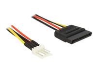 Delock - Strömkabel - 4 Pin Strömuttag För Minimikontakt (Hane) Till Sata-Ström (Hane) - 24 Cm