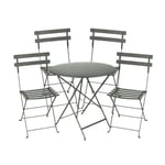 Fermob - Bistro matgrupp bord 77cm & 4 metall stolar rosemary - Matgrupper utomhus
