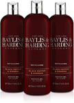 Baylis & Harding Black Pepper Moisturising Shower Gel, 500 ml, Pack of 3