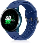 Abasic Watch Strap compatible with Huawei Watch GT/GT 2e / GT 2 (46mm), Soft Silicone Narrow Slim Sport Replacement Wristband for Smart Watch (22mm, Dark Blue)