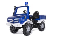 Rolly Toys Unimog THW 038305 Voiture à pédale, pour Enfant, à Conduire soi-même, avec lumière Clignotante, Bleue