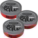 Morfose Rouge Ultra Aqua Cheveu Gel Wax Extra Brillant Pro-Style (3er Lot) 175ml