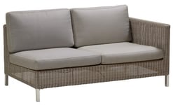 Cane-Line - Connect 2-sits Soffa Taupe Vänster