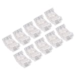 10st COB LED Strip to Wire Connector 2Pin 8mm Transparent
