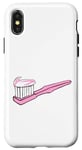 iPhone X/XS Pink Toothbrush and Toothpaste Case