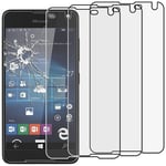 ebestStar - compatible with Microsoft Lumia 650 Screen Protector Premium Tempered Glass, x3 Pack anti-Shatter Shatterproof, 9H 3D Bubble Free [Lumia 650: 142 x 70.9 x 6.9mm, 5.0'']
