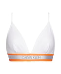 Calvin Klein Womens 000QF5669E Neon Cotton Triangle Bra - White - Size 14 UK