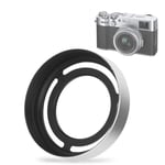 M ugast Lens Hood,LH-JX10 Metal Compact Detachable Camera Lens Hood Shade for Fuji X10/X20/X30,with 52MM Filter Thread(Silver)