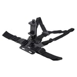 Camera Chest Harness, Adjustable Chest Strap Mount for Gopro for SJCAM for Xiaoyi, with Clamp for 5.5-10cm Mobile Phone