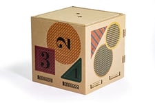 Rippotai Cubo Boîte à jeux en forme de shapes pour chambre à coucher avec lettres, chiffres amovibles pour enfants, Devenez un pare-soleil 24 x 24 cm