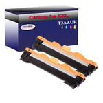 Lot de 2 Toners compatibles Brother DCP-1510, DCP-1512, TN1050 - 1 000 pages – T3AZUR Noir