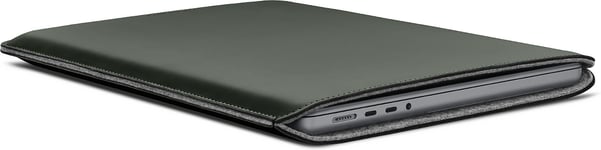Woolnut Coated Sleeve -suojatasku 14" MacBook Pro, vihreä