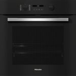 Miele H2766-1BP Obsidian Black ContourLine Built-in Pyrolytic Single Oven