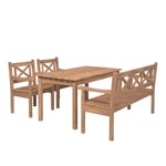 Fritz Hansen - Skagen matgrupp med matbord och 4 stolar teak - Matgrupper utomhus - Mogens Holmriis