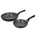 MasterClass Ceramic Non-Stick Pan Set with 2 Recycled Aluminium Frying Pans