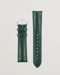 HIRSCH Duke Embossed Leather Watch Strap Green