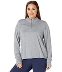 Nike Femme Nk Element Top Hz Plus Sweatshirt, Smoke Gray/Lt Smoke Gray/Silv Silv, 4XL EU