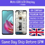 Motorola Moto G30 XT2129-2 LCD Screen Display Touch Digitizer Assembly W/ Frame