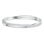 Swarovski armbånd Twist bangle White, Rhodium plated - 5565210