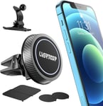 UVERTOOP Car Phone Holder, Stronger Magnetic Phone Car Mount Holder Air Vent 2 in 1 Phone Holder for Car Dashboard Phone Mount for iPhone 12 11 Pro Xs Max XR 8 7 Plus Galaxy S10 All Phone Model-Grey