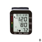 Blood Presure Meter Monitor Lcd Digital Display Wrist B Black