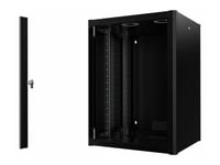 Lanview By Logon - Rack Skåp - 60 X 56, Pro - Väggmontering - Svart, Ral 9005 - 16U - 19"