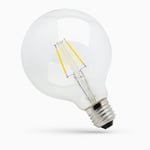 Spectrum LED LED Globlampa Klar E27 4W 2700K 380 lumen